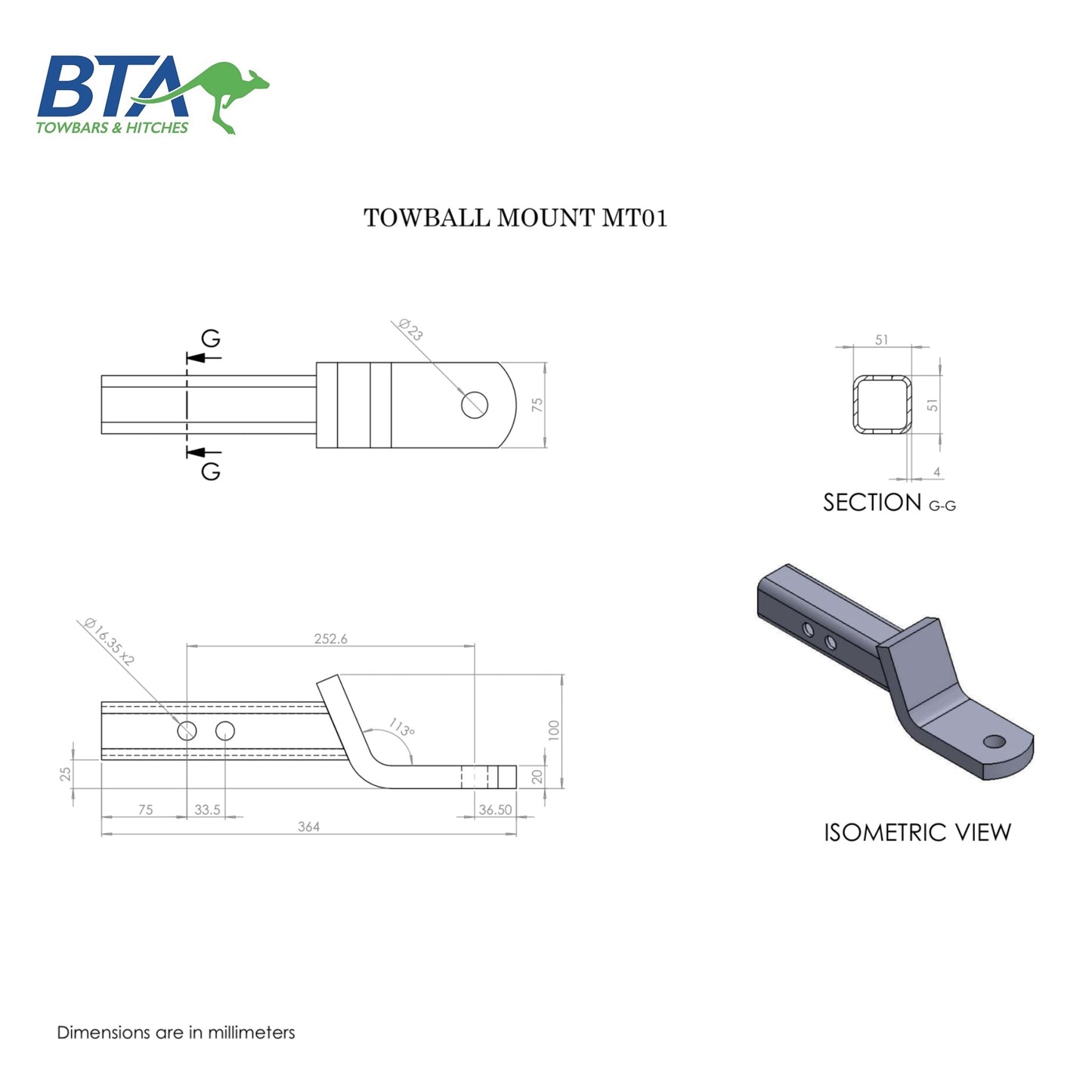 Standard Towball Mount – MT001